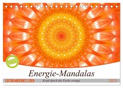 Energie - Mandalas in orange (Tischkalender 2025 DIN A5 quer), CALVENDO Monatskalender - Calvendo;Bässler, Christine