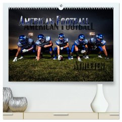 American Football - Athleten (hochwertiger Premium Wandkalender 2025 DIN A2 quer), Kunstdruck in Hochglanz