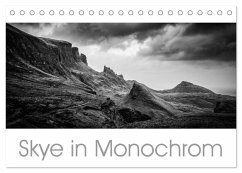 Skye in Monochrom (Tischkalender 2025 DIN A5 quer), CALVENDO Monatskalender