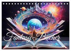 Fantasy-Bücher Schönheit des Universums (Tischkalender 2025 DIN A5 quer), CALVENDO Monatskalender - Calvendo;Djeric, Dusanka