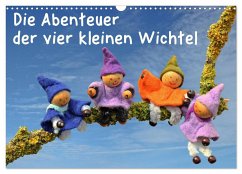 Die Abenteuer der vier kleinen Wichtel (Wandkalender 2025 DIN A3 quer), CALVENDO Monatskalender - Calvendo;Schmutzler-Schaub, Christine