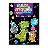 Trötsch Beschäftigungsbuch Malbuch Malen und Stickern nach Zahlen Dinosaurier