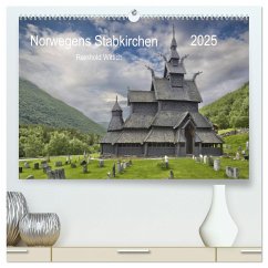 Norwegens Stabkirchen (hochwertiger Premium Wandkalender 2025 DIN A2 quer), Kunstdruck in Hochglanz - Calvendo;Wittich, Reinhold