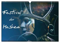 Festival der Masken (Wandkalender 2025 DIN A3 quer), CALVENDO Monatskalender - Calvendo;Hampe, Gabi