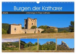 Burgen der Katharer - Unterwegs im Pays Cathare (Wandkalender 2025 DIN A3 quer), CALVENDO Monatskalender