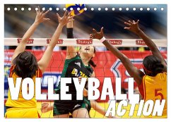 Volleyball Action (Tischkalender 2025 DIN A5 quer), CALVENDO Monatskalender