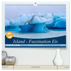 Island - Faszination Eis. Vatnajökull Gletscher (hochwertiger Premium Wandkalender 2025 DIN A2 quer), Kunstdruck in Hochglanz - Calvendo;Klenke, Matthias