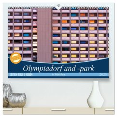 Olympiadorf und -park in München (hochwertiger Premium Wandkalender 2025 DIN A2 quer), Kunstdruck in Hochglanz