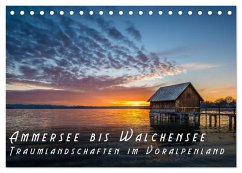 Ammersee bis Walchensee - Traumlandschaften im Voralpenland (Tischkalender 2025 DIN A5 quer), CALVENDO Monatskalender - Calvendo;Feiner, Denis