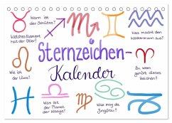 Sternzeichen-Kalender (Tischkalender 2025 DIN A5 quer), CALVENDO Monatskalender - Calvendo;Kleinhans - Kritzelfee, Martje