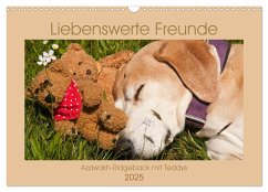 Liebenswerte Freunde - Azawakh-Ridgeback mit Teddys (Wandkalender 2025 DIN A3 quer), CALVENDO Monatskalender