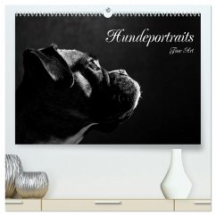 Hundeportraits Fine Art (hochwertiger Premium Wandkalender 2025 DIN A2 quer), Kunstdruck in Hochglanz