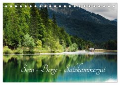 Seen - Berge - Salzkammergut (Tischkalender 2025 DIN A5 quer), CALVENDO Monatskalender