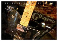 Gitarren - Grunge Style (Tischkalender 2025 DIN A5 quer), CALVENDO Monatskalender