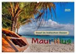 Mauritius - Insel im Indischen Ozean (Wandkalender 2025 DIN A2 quer), CALVENDO Monatskalender