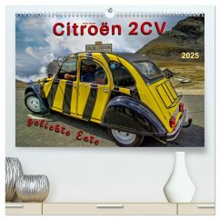 Citroën 2CV - geliebte Ente (hochwertiger Premium Wandkalender 2025 DIN A2 quer), Kunstdruck in Hochglanz
