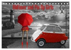 Oldtimer und Pin-Up Girls by Mausopardia (Tischkalender 2025 DIN A5 quer), CALVENDO Monatskalender