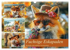 Fuchsige Eskapaden. Reineke mit noblen Accessoires (Wandkalender 2025 DIN A3 quer), CALVENDO Monatskalender - Calvendo;Hurley, Rose