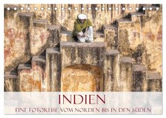 Indien - Eine Fotoreise vom Norden bis in den Süden (Tischkalender 2025 DIN A5 quer), CALVENDO Monatskalender