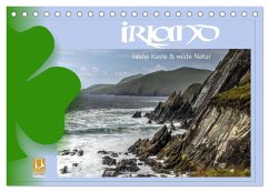 Irland - Rauhe Küste und Wilde Natur (Tischkalender 2025 DIN A5 quer), CALVENDO Monatskalender