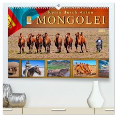 Reise durch Asien - Mongolei (hochwertiger Premium Wandkalender 2025 DIN A2 quer), Kunstdruck in Hochglanz - Calvendo;Roder, Peter