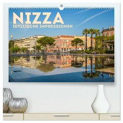 NIZZA Idyllische Impressionen (hochwertiger Premium Wandkalender 2025 DIN A2 quer), Kunstdruck in Hochglanz