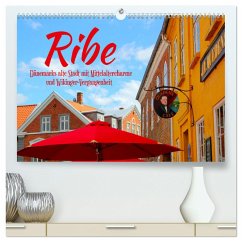 Ribe, Dänemarks alte Stadt mit Mittelaltercharme und Wikinger-Vergangenheit (hochwertiger Premium Wandkalender 2025 DIN A2 quer), Kunstdruck in Hochglanz