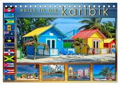 Reise in die Karibik - von den Bahamas bis Aruba (Tischkalender 2025 DIN A5 quer), CALVENDO Monatskalender