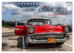 Cuba - Lebendiges Museum (Tischkalender 2025 DIN A5 quer), CALVENDO Monatskalender