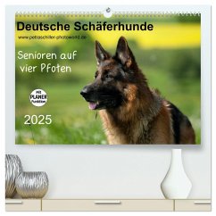Deutsche Schäferhunde - Senioren auf vier Pfoten (hochwertiger Premium Wandkalender 2025 DIN A2 quer), Kunstdruck in Hochglanz