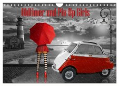 Oldtimer und Pin-Up Girls by Mausopardia (Wandkalender 2025 DIN A4 quer), CALVENDO Monatskalender - Calvendo;Jüngling alias Mausopardia, Monika