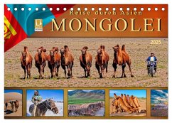 Reise durch Asien - Mongolei (Tischkalender 2025 DIN A5 quer), CALVENDO Monatskalender - Calvendo;Roder, Peter