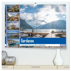 Gardasee - Impressionen aus der Lombardei (hochwertiger Premium Wandkalender 2025 DIN A2 quer), Kunstdruck in Hochglanz