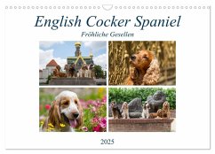 English Cocker Spaniel - Fröhliche Gesellen (Wandkalender 2025 DIN A3 quer), CALVENDO Monatskalender