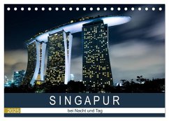 Singapur bei Nacht und Tag (Tischkalender 2025 DIN A5 quer), CALVENDO Monatskalender - Calvendo;Rost, Sebastian