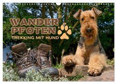 Wanderpfoten. Trekking mit Hund (Wandkalender 2025 DIN A3 quer), CALVENDO Monatskalender