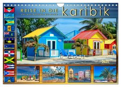 Reise in die Karibik - von den Bahamas bis Aruba (Wandkalender 2025 DIN A4 quer), CALVENDO Monatskalender