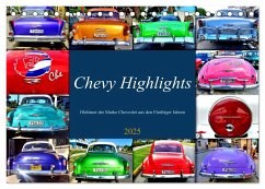 Chevy Highlights - Oldtimer der Marke Chevrolet aus den Fünfziger Jahren (Tischkalender 2025 DIN A5 quer), CALVENDO Monatskalender