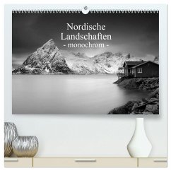 Nordische Landschaften - monochrom (hochwertiger Premium Wandkalender 2025 DIN A2 quer), Kunstdruck in Hochglanz - Calvendo;Müller, Jeanny