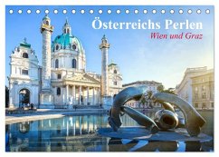 Wien und Graz. Österreichs Perlen (Tischkalender 2025 DIN A5 quer), CALVENDO Monatskalender