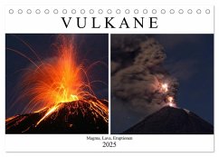 Vulkane - Magma, Lava, Eruptionen (Tischkalender 2025 DIN A5 quer), CALVENDO Monatskalender