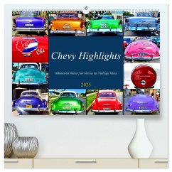 Chevy Highlights - Oldtimer der Marke Chevrolet aus den Fünfziger Jahren (hochwertiger Premium Wandkalender 2025 DIN A2 quer), Kunstdruck in Hochglanz - Calvendo;Löwis of Menar, Henning von