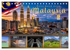 Reise durch Asien - Malaysia (Tischkalender 2025 DIN A5 quer), CALVENDO Monatskalender