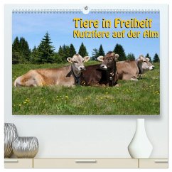 Tiere in Freiheit - Nutztiere auf der Alm (hochwertiger Premium Wandkalender 2025 DIN A2 quer), Kunstdruck in Hochglanz