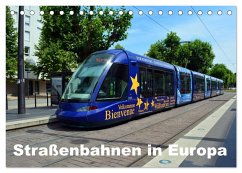 Straßenbahnen in Europa (Tischkalender 2025 DIN A5 quer), CALVENDO Monatskalender