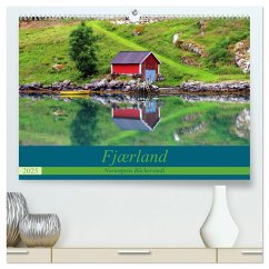 Fjærland - Norwegens Bücherstadt (hochwertiger Premium Wandkalender 2025 DIN A2 quer), Kunstdruck in Hochglanz