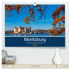 Moritzburg mit Schlossansichten (hochwertiger Premium Wandkalender 2025 DIN A2 quer), Kunstdruck in Hochglanz