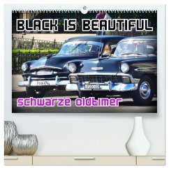 Black is Beautiful - Schwarze Oldtimer (hochwertiger Premium Wandkalender 2025 DIN A2 quer), Kunstdruck in Hochglanz - Calvendo;Löwis of Menar, Henning von