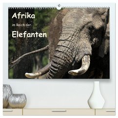 Afrika - im Reich der Elefanten (hochwertiger Premium Wandkalender 2025 DIN A2 quer), Kunstdruck in Hochglanz