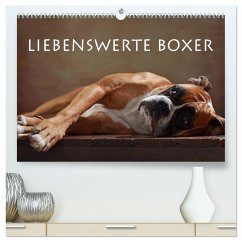 Liebenswerte Boxer (hochwertiger Premium Wandkalender 2025 DIN A2 quer), Kunstdruck in Hochglanz